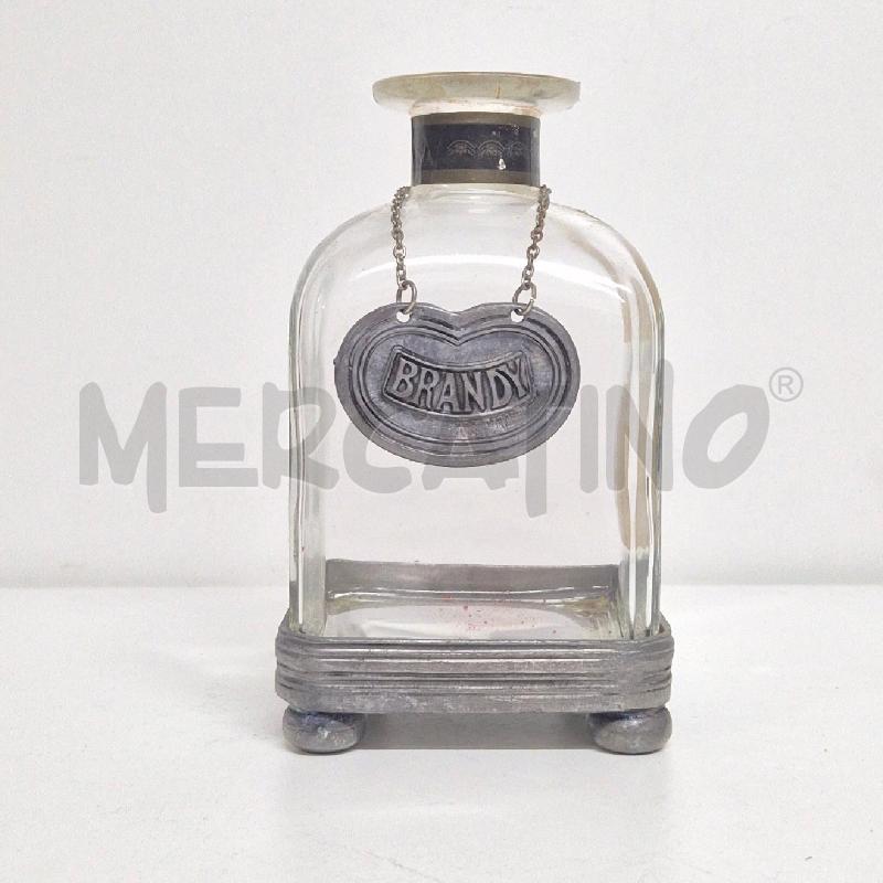 BOTTIGLIA VETRO BRANDY BASE PELTRO | Mercatino dell'Usato Cervia 1