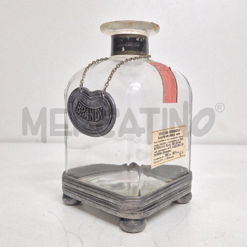 BOTTIGLIA VETRO BRANDY BASE PELTRO | Mercatino dell'Usato Cervia 2