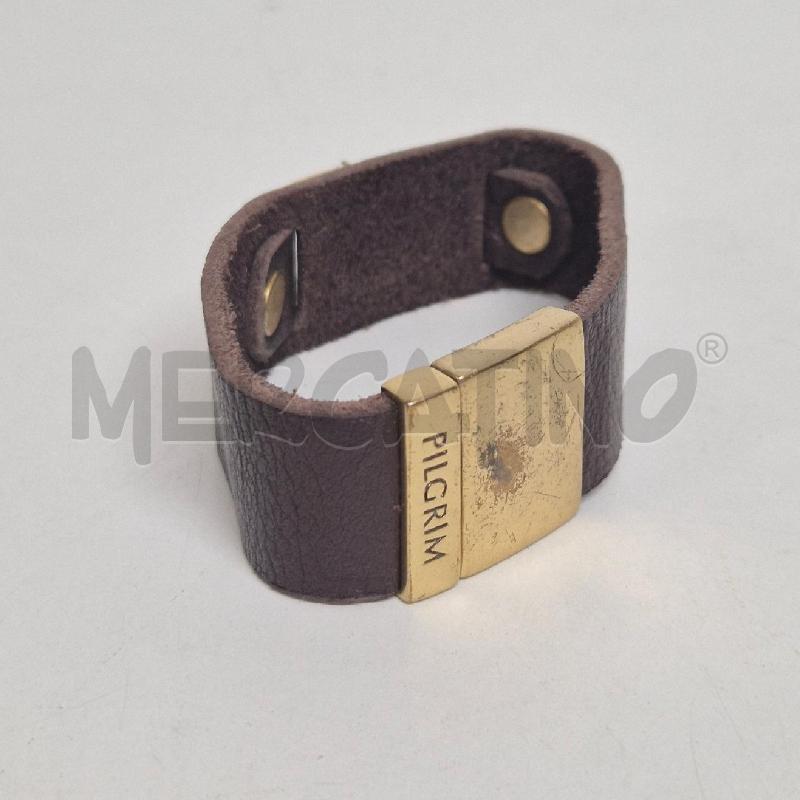 BRACCIALETTO PELLE PILGRIM SERPENTE MARRONE | Mercatino dell'Usato Cervia 1