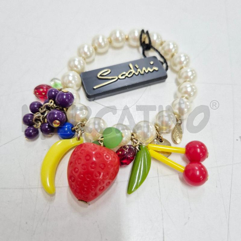 BRACCIALE SODINI ELASTICO BIANCO CON FRAGOLE | Mercatino dell'Usato Cervia 5