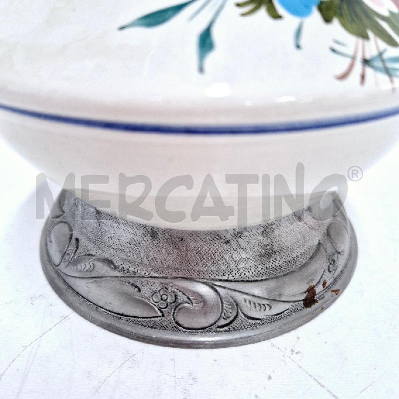 CAFFETTIERA CERAMICA BIANCA TAPPO METALLO | Mercatino dell'Usato Cervia 3