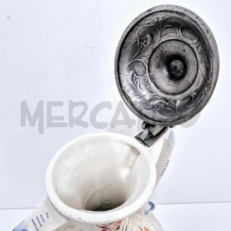 CAFFETTIERA CERAMICA BIANCA TAPPO METALLO | Mercatino dell'Usato Cervia 4