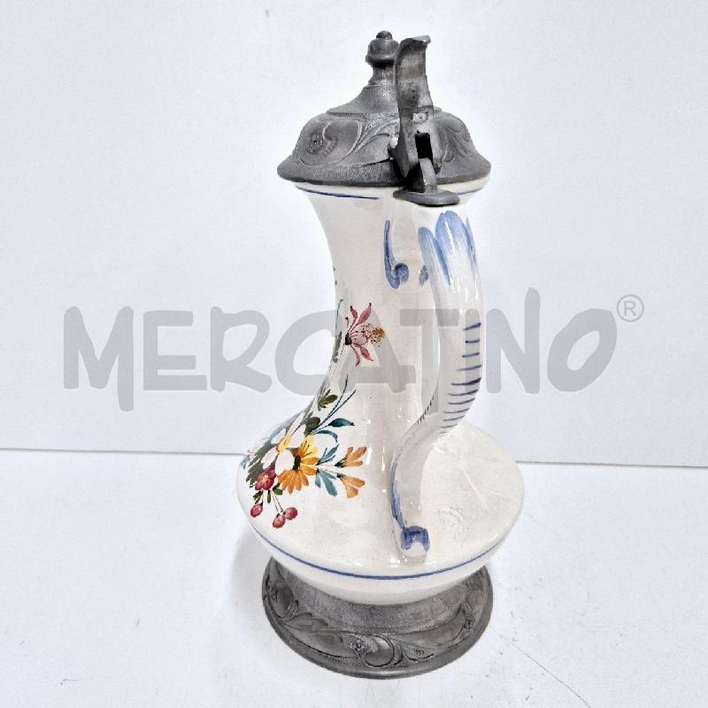 CAFFETTIERA CERAMICA BIANCA TAPPO METALLO | Mercatino dell'Usato Cervia 5