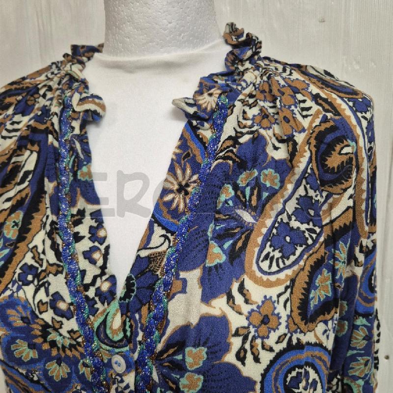 CAMICIA DONNA DIXIE BLU BEIGE FIORI  | Mercatino dell'Usato Cervia 2