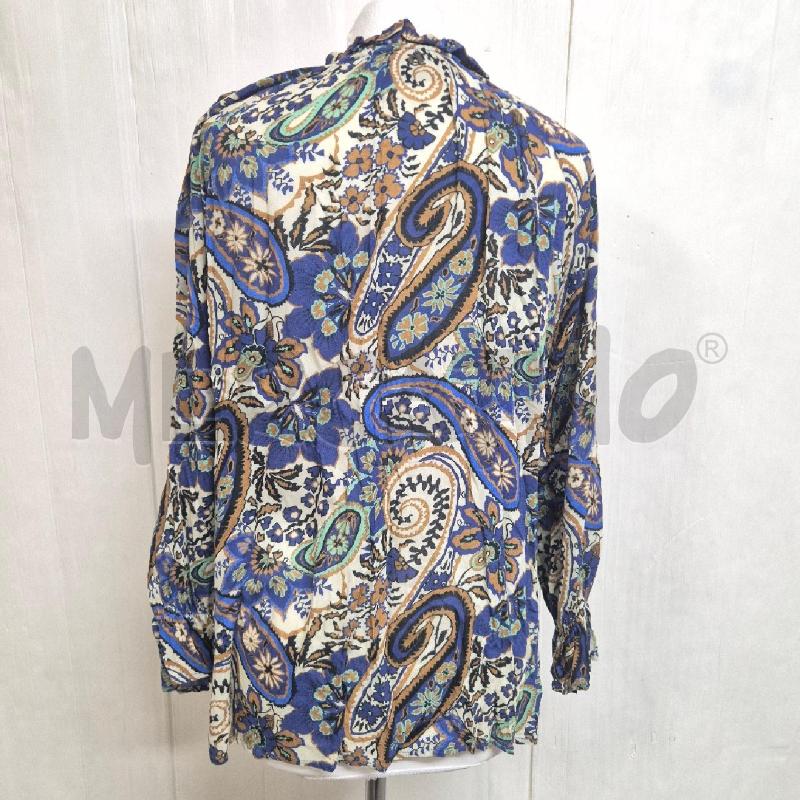 CAMICIA DONNA DIXIE BLU BEIGE FIORI  | Mercatino dell'Usato Cervia 4