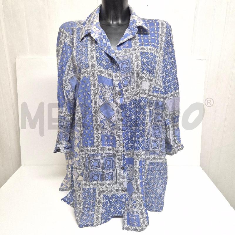 CAMICIA DONNA ELENA MIRO AZZURRA GRIGIA FANTASIA | Mercatino dell'Usato Cervia 1