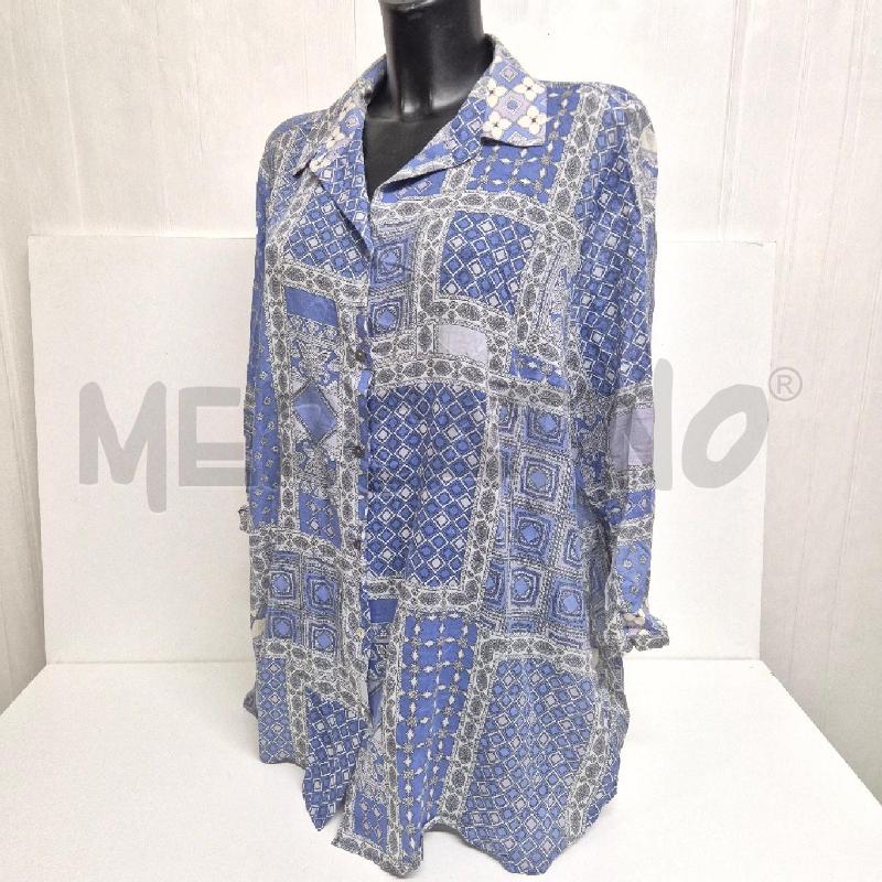 CAMICIA DONNA ELENA MIRO AZZURRA GRIGIA FANTASIA | Mercatino dell'Usato Cervia 4