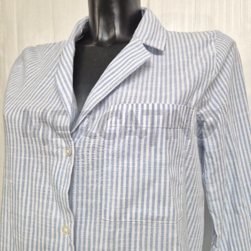 CAMICIA DONNA ICHI GESSATA BIANCA AZZURRA | Mercatino dell'Usato Cervia 2