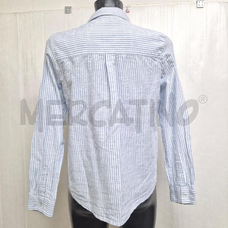 CAMICIA DONNA ICHI GESSATA BIANCA AZZURRA | Mercatino dell'Usato Cervia 4