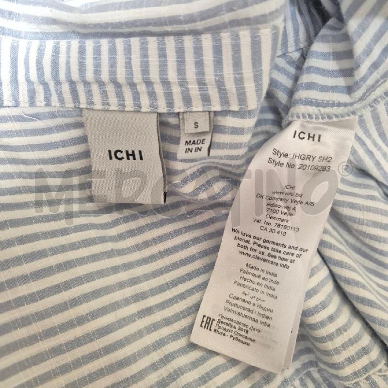 CAMICIA DONNA ICHI GESSATA BIANCA AZZURRA | Mercatino dell'Usato Cervia 5