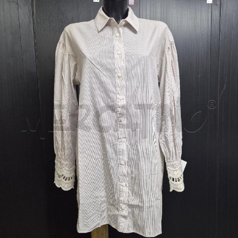 CAMICIA DONNA MA.. COUTURE BEIGE RIGHE | Mercatino dell'Usato Cervia 1