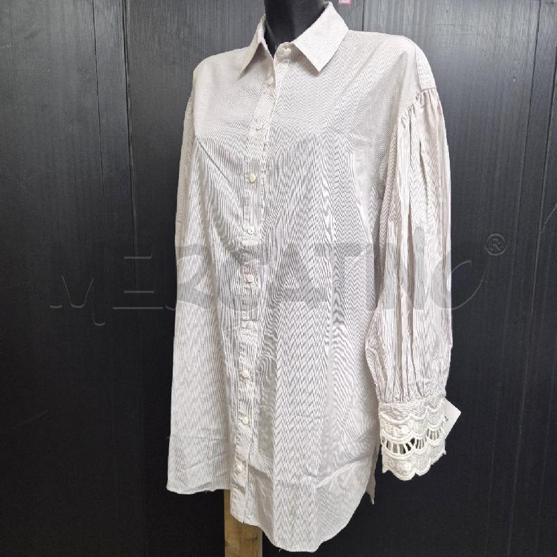 CAMICIA DONNA MA.. COUTURE BEIGE RIGHE | Mercatino dell'Usato Cervia 3