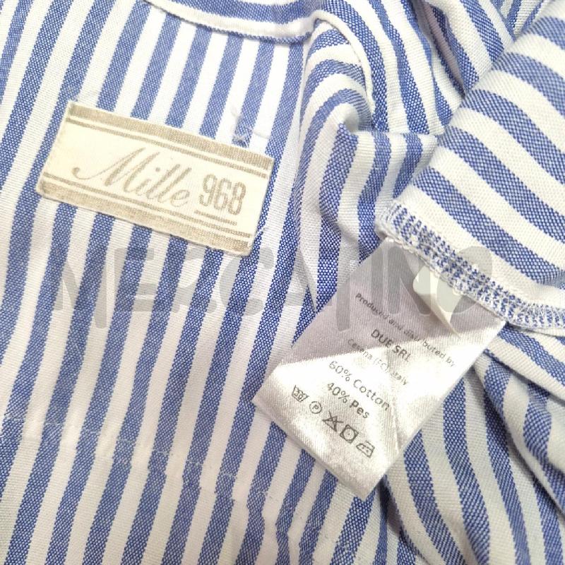 CAMICIA DONNA MILLE 968 BIANCA BLU RIGHE | Mercatino dell'Usato Cervia 5