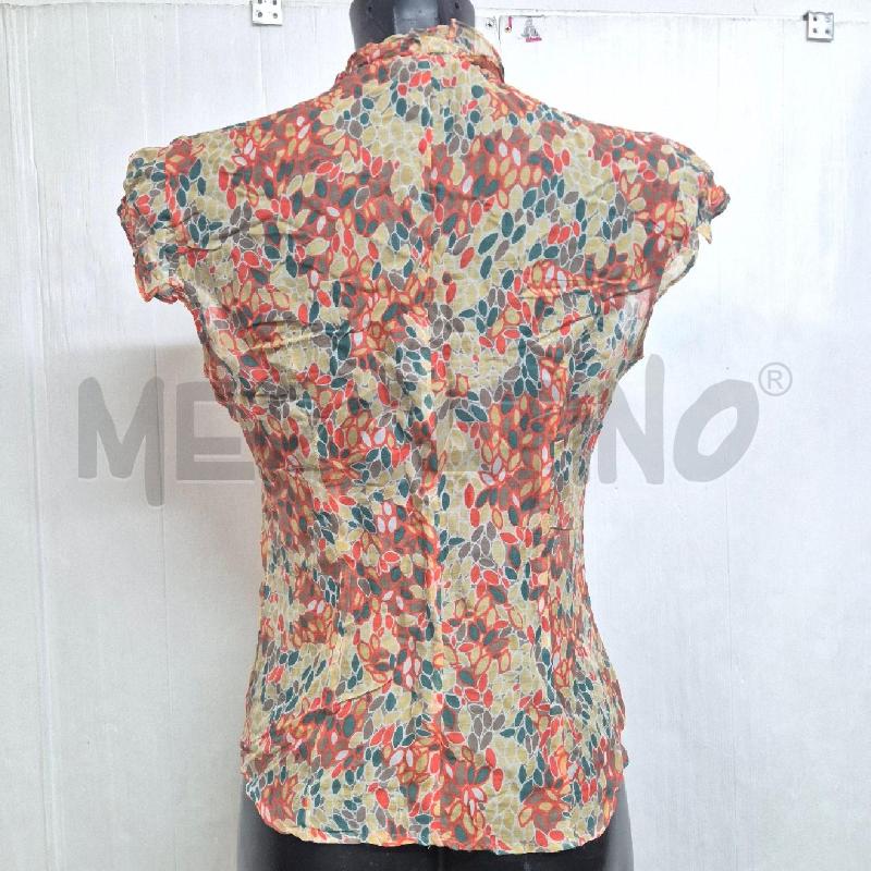 CAMICIA DONNA PENNYBLACK SETA/COTONE GOCCE CERCHI ARANCIONI | Mercatino dell'Usato Cervia 4