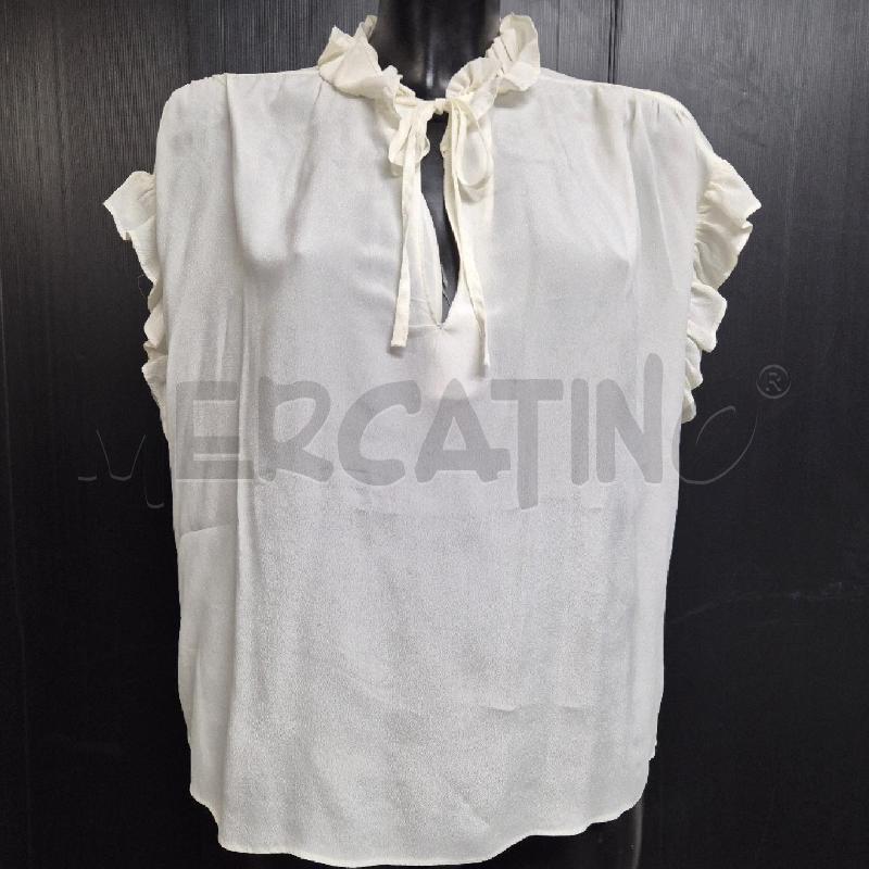 CAMICIA DONNA PINKO BIANCA MISTO SETA | Mercatino dell'Usato Cervia 1