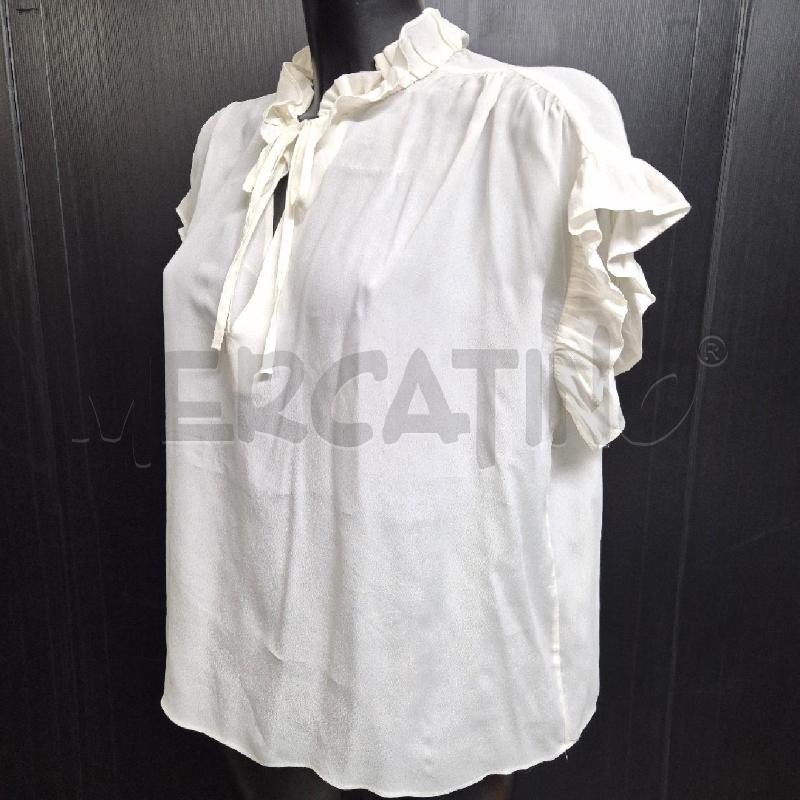 CAMICIA DONNA PINKO BIANCA MISTO SETA | Mercatino dell'Usato Cervia 3