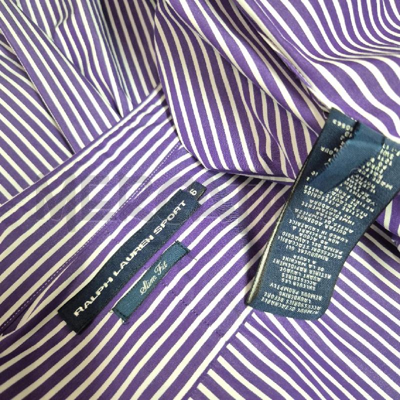 CAMICIA DONNA RALPH LAUREN SPORT VIOLA BIANCA RIGHE  | Mercatino dell'Usato Cervia 5