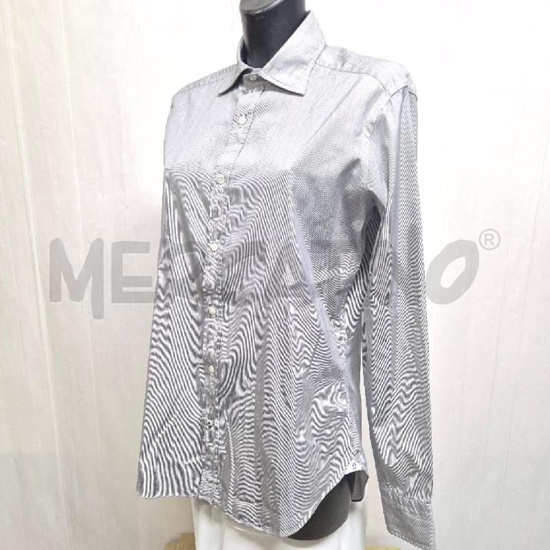 CAMICIA DONNA TRUZZI GESSATA BIANCA NERA | Mercatino dell'Usato Cervia 4