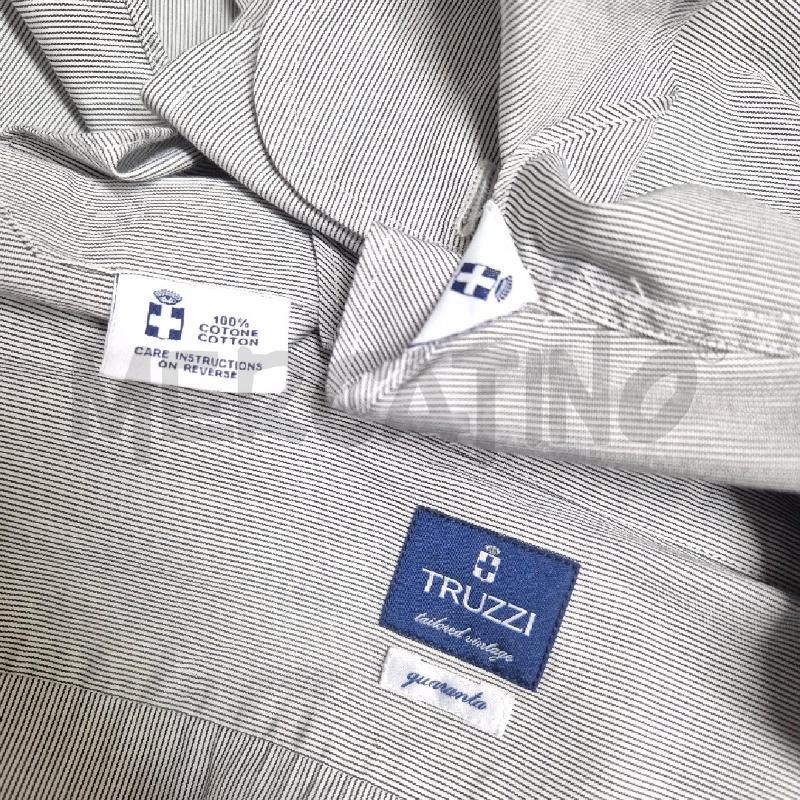 CAMICIA DONNA TRUZZI GESSATA BIANCA NERA | Mercatino dell'Usato Cervia 5