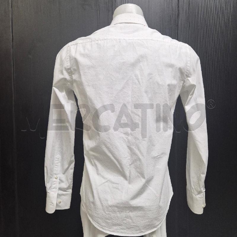 CAMICIA UOMO BOTTEGA DEL SARTO BIANCO POIS AZZURR8I | Mercatino dell'Usato Cervia 3