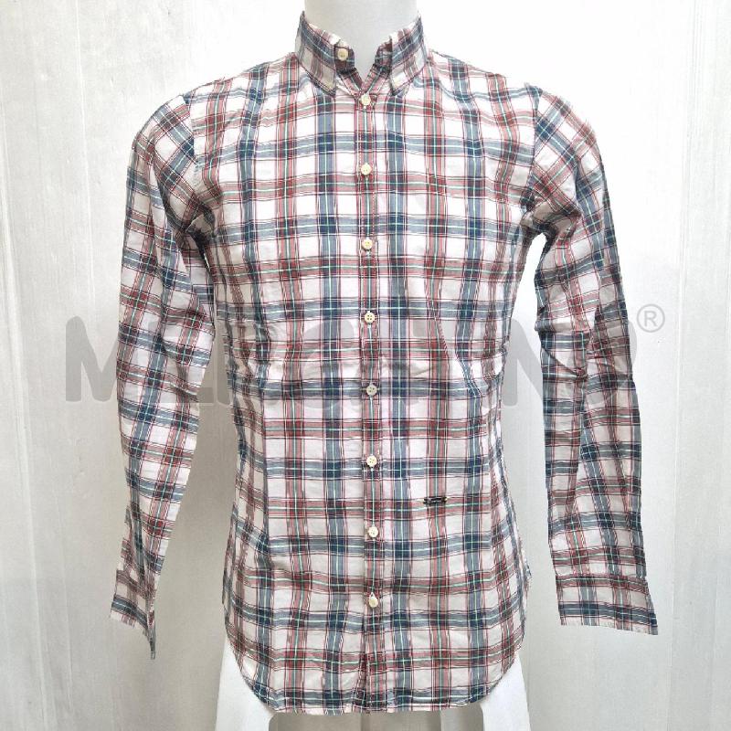 CAMICIA UOMO DSQUARED SCOZZESE BIANCA BLU ROSSA | Mercatino dell'Usato Cervia 1