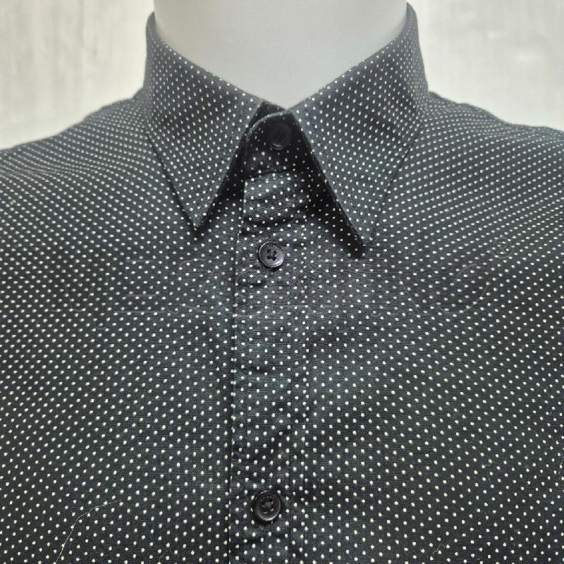 CAMICIA UOMO GAUDÌ JEANS NERA POIS BIANCHI | Mercatino dell'Usato Cervia 2