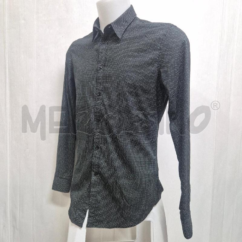 CAMICIA UOMO GAUDÌ JEANS NERA POIS BIANCHI | Mercatino dell'Usato Cervia 4