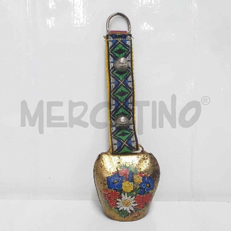 CAMPANACCIO METALLO FIORI TIROLESE | Mercatino dell'Usato Cervia 1