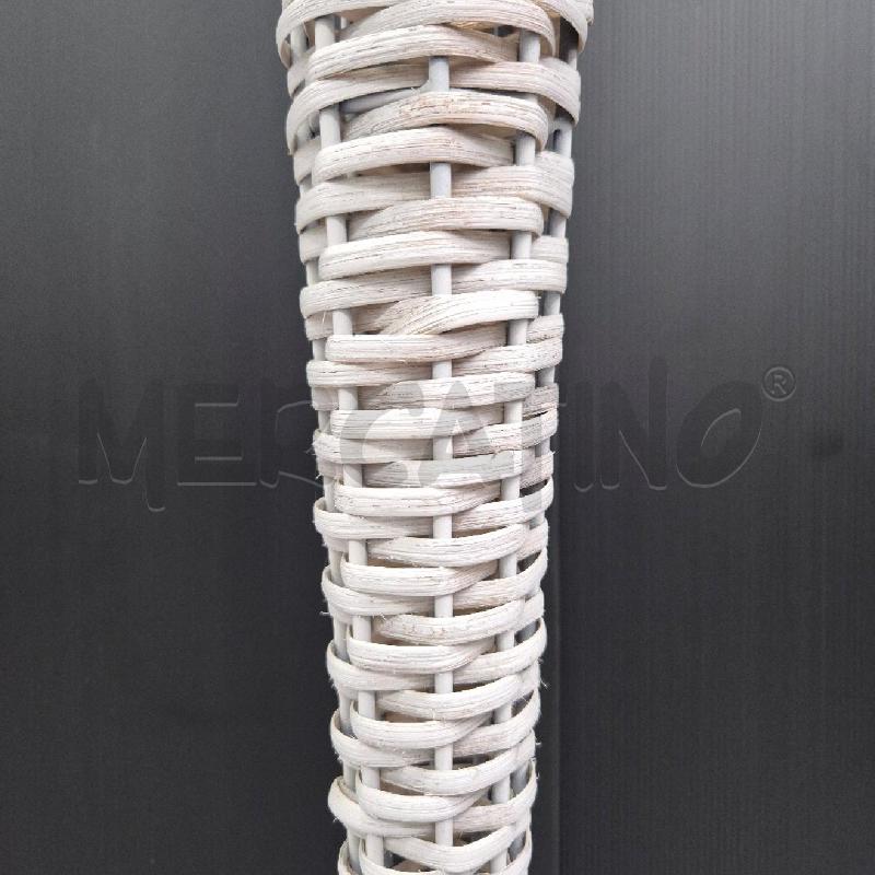 CANDELABRO BIANCO GRANDE RATAN   | Mercatino dell'Usato Cervia 4