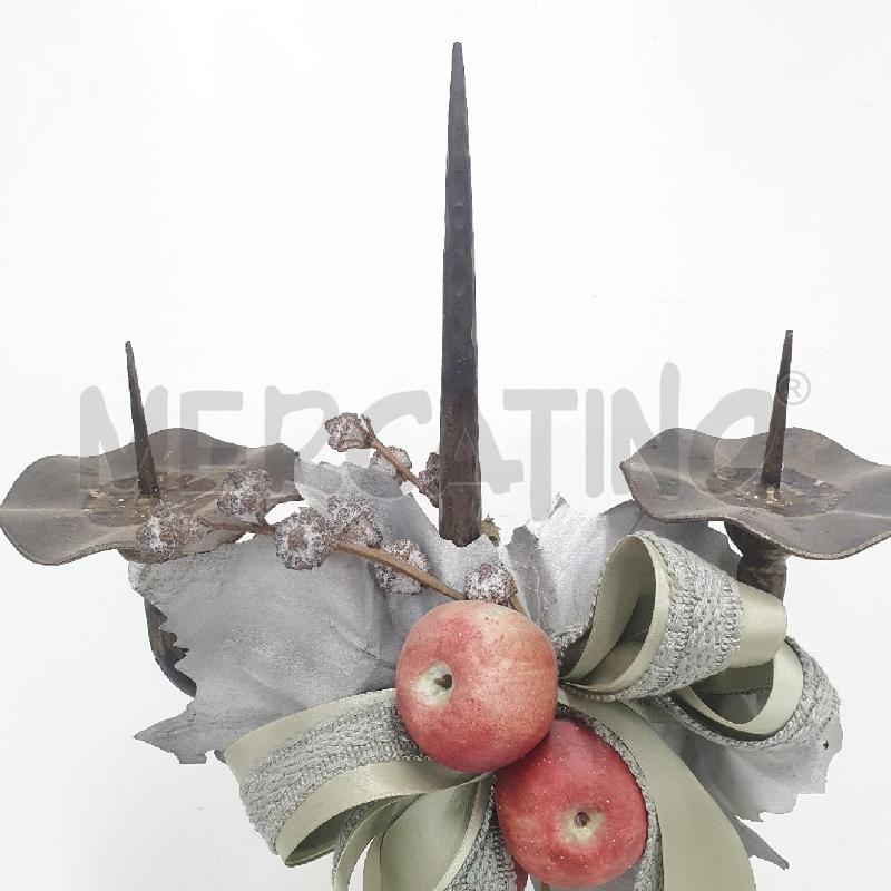 CANDELIERE DA TAVOLO IN FERRO FIOCCHI FRUTTA | Mercatino dell'Usato Cervia 2