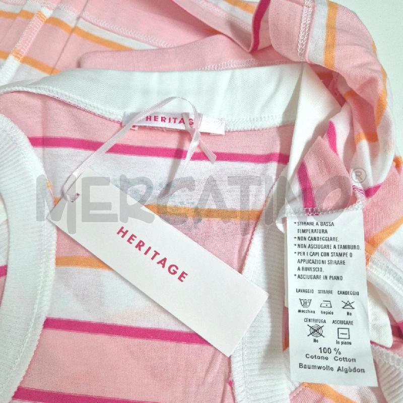 CANOTTA DONNA HERITAGE RIGHE BIANCHE ROSA FUCSIA | Mercatino dell'Usato Cervia 5