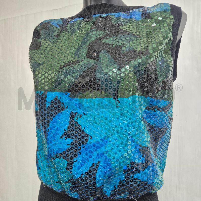 CANOTTA DONNA PIANOFORTE BY MAXMARA PAILLETTES VERDI NERE AZZURRE | Mercatino dell'Usato Cervia 2
