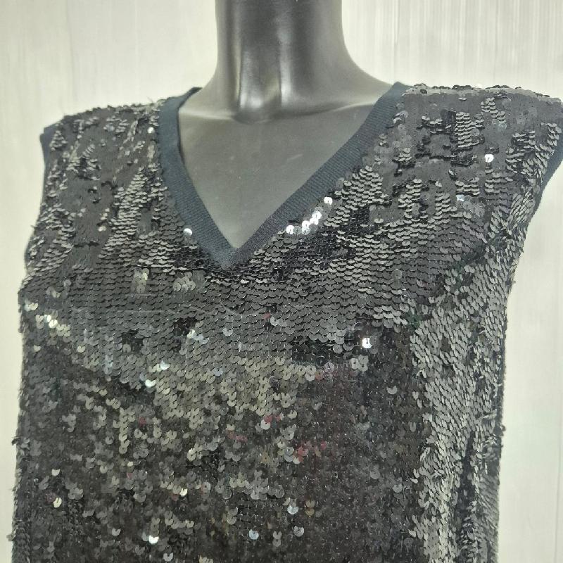 CANOTTA DONNA RADA NERA PAILLETTES | Mercatino dell'Usato Cervia 2