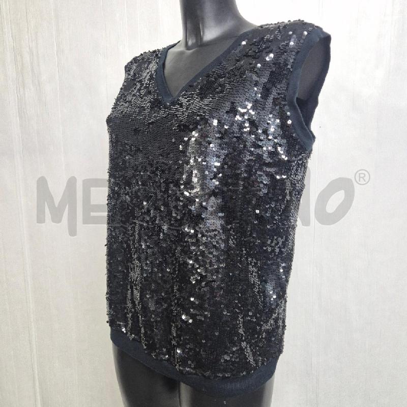 CANOTTA DONNA RADA NERA PAILLETTES | Mercatino dell'Usato Cervia 3