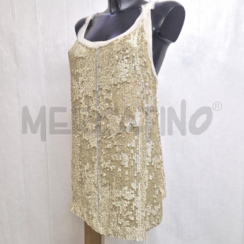 CANOTTA DONNA TWIN SET BIANCA CON  PAILLETTES DORATE | Mercatino dell'Usato Cervia 3