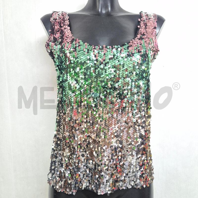 CANOTTA DONNA XETRA PAILLETTES MULTICOLOR  | Mercatino dell'Usato Cervia 1