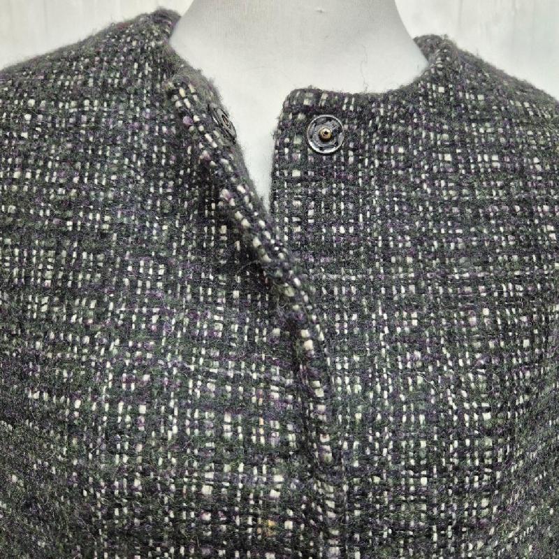 CAPPOTTO DONNA LAURA URBINATI TWEED VERDE VIOLA | Mercatino dell'Usato Cervia 2