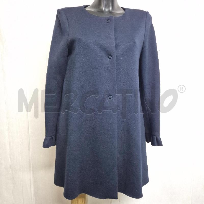 CAPPOTTO DONNA MASSIMO REBECCHI BLU POLSINI ROUGE | Mercatino dell'Usato Cervia 1