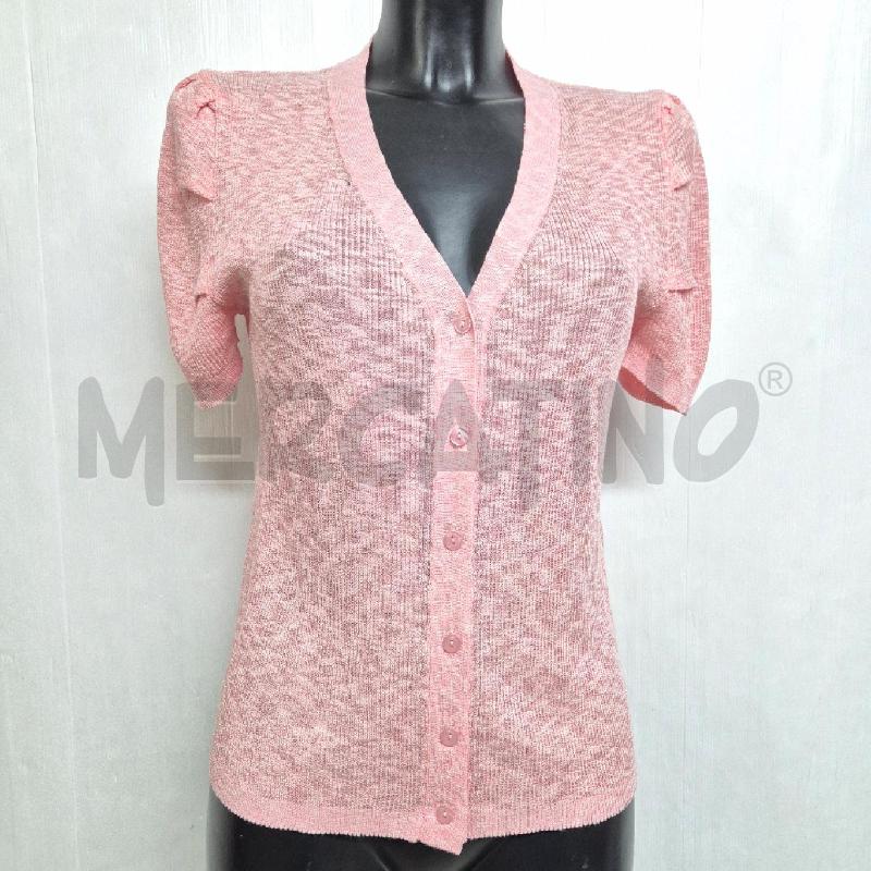 CARDIGAN DONNA ANONYME ROSA MELANGE MEZZA MANICA | Mercatino dell'Usato Cervia 1