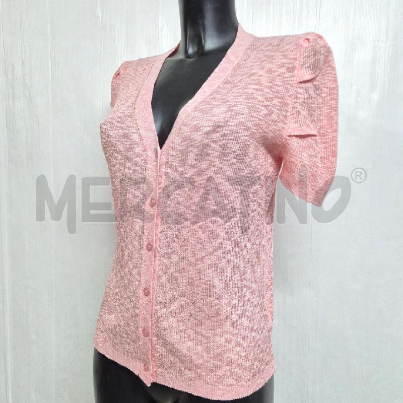CARDIGAN DONNA ANONYME ROSA MELANGE MEZZA MANICA | Mercatino dell'Usato Cervia 3