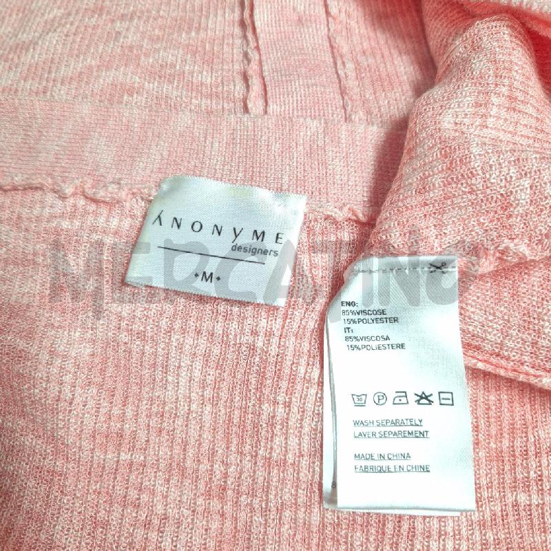 CARDIGAN DONNA ANONYME ROSA MELANGE MEZZA MANICA | Mercatino dell'Usato Cervia 5