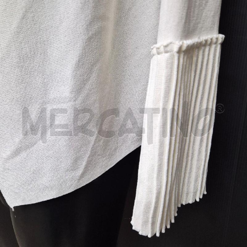 CARDIGAN DONNA LUISA LANDRI BIANCO POLSINI PLISSET | Mercatino dell'Usato Cervia 2
