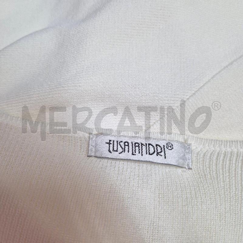 CARDIGAN DONNA LUISA LANDRI BIANCO POLSINI PLISSET | Mercatino dell'Usato Cervia 5