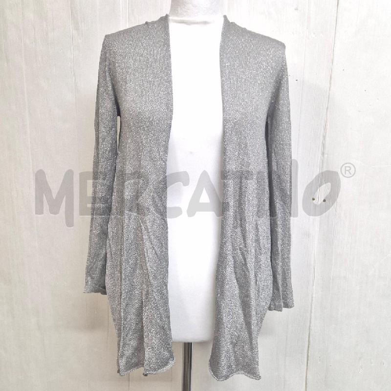 CARDIGAN DONNA LUISA SPAGNOLI GRIGIA LUREX | Mercatino dell'Usato Cervia 1