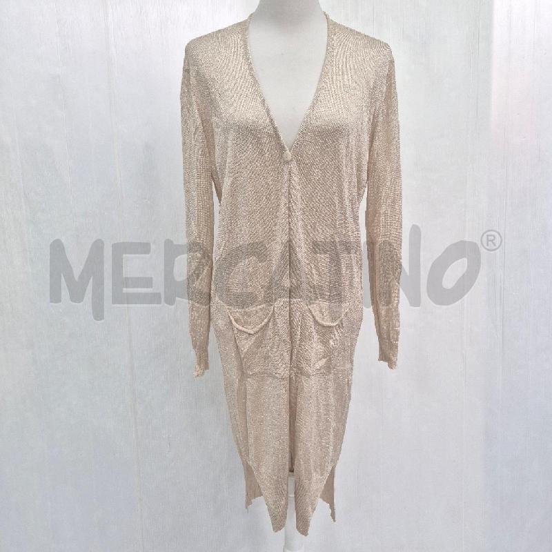 CARDIGAN DONNA LUNGO LUREX DORATO TWIN SET | Mercatino dell'Usato Cervia 1