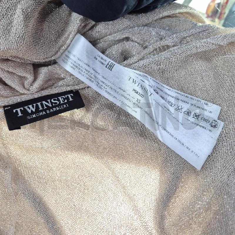 CARDIGAN DONNA LUNGO LUREX DORATO TWIN SET | Mercatino dell'Usato Cervia 5