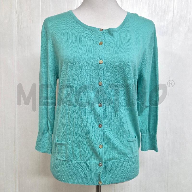 CARDIGAN DONNA MALIPARMI ACQUAMARINA SETA/COTONE | Mercatino dell'Usato Cervia 1