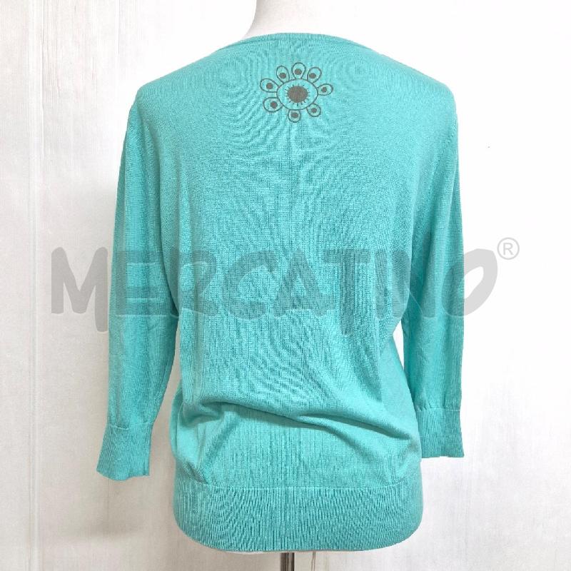 CARDIGAN DONNA MALIPARMI ACQUAMARINA SETA/COTONE | Mercatino dell'Usato Cervia 3