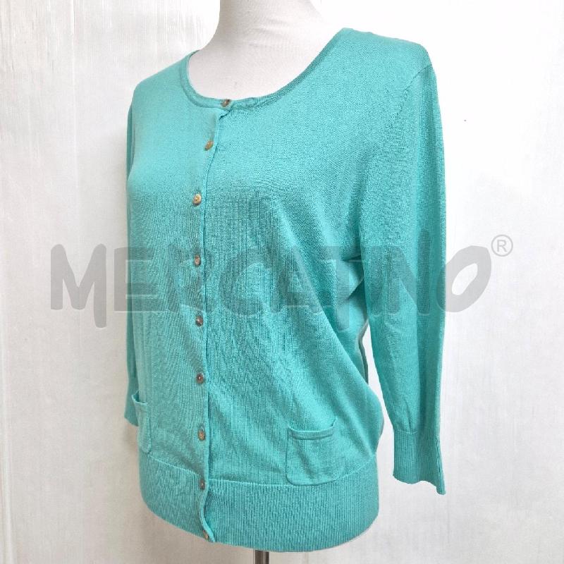 CARDIGAN DONNA MALIPARMI ACQUAMARINA SETA/COTONE | Mercatino dell'Usato Cervia 4