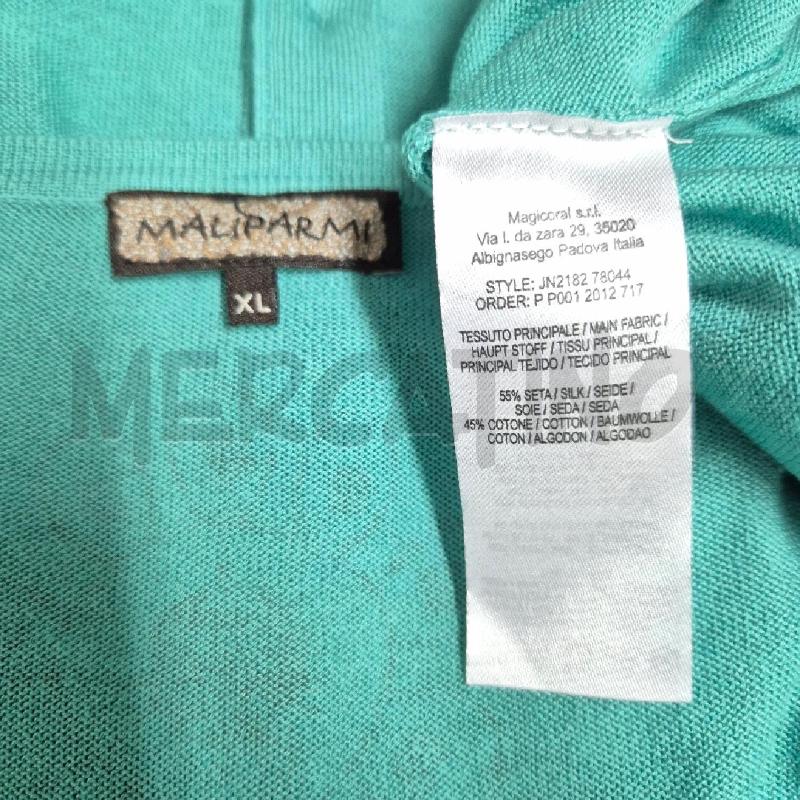 CARDIGAN DONNA MALIPARMI ACQUAMARINA SETA/COTONE | Mercatino dell'Usato Cervia 5